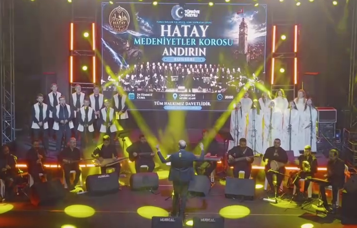 ​Andırın Belediyesi 100. Yıl Kültür, Sanat ve Yöresel Ürünler Festivalimizin Antakya Medeniyetler Korosu Performansı